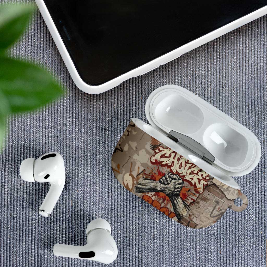 Choice Bro Graffiti Handshake AirPods Case New Zealand Slang Fern Brick Wall and Urban Street Art TS04 - Polynesian Pride