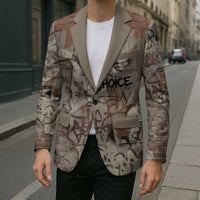 Choice Bro Graffiti Handshake Blazer New Zealand Slang Fern Brick Wall and Urban Street Art TS04 - Polynesian Pride
