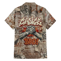 Choice Bro Graffiti Handshake Hawaiian Shirt New Zealand Slang Fern Brick Wall and Urban Street Art TS04 - Polynesian Pride