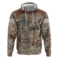 Choice Bro Graffiti Handshake Hoodie New Zealand Slang Fern Brick Wall and Urban Street Art TS04 Pullover Hoodie Multicolor - Polynesian Pride