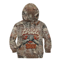 Choice Bro Graffiti Handshake Kid Hoodie New Zealand Slang Fern Brick Wall and Urban Street Art TS04 - Polynesian Pride