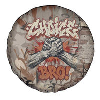 Choice Bro Graffiti Handshake Spare Tire Cover New Zealand Slang Fern Brick Wall and Urban Street Art TS04 - Polynesian Pride