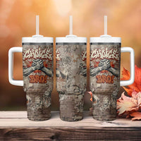 Choice Bro Graffiti Handshake Tumbler With Handle New Zealand Slang Fern Brick Wall and Urban Street Art TS04 - Polynesian Pride