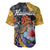 Hawaii Polynesian Baseball Jersey Turtles and Hibiscus Flower Gradient Pattern TS04 - Polynesian Pride