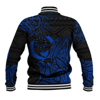 Pohnpei Federated States Of Micronesia Baseball Jacket Polynesian Tribal Heritage Art With Blue Island Tattoo Patterns