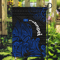 Pohnpei Federated States Of Micronesia Garden Flag Polynesian Tribal Heritage Art With Blue Island Tattoo Patterns