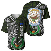 Pohnpei Federated States Of Micronesia Baseball Jersey Polynesian Tribal Heritage Art With Kaselehlie State Seal