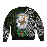 Pohnpei Federated States Of Micronesia Bomber Jacket Polynesian Tribal Heritage Art With Kaselehlie State Seal