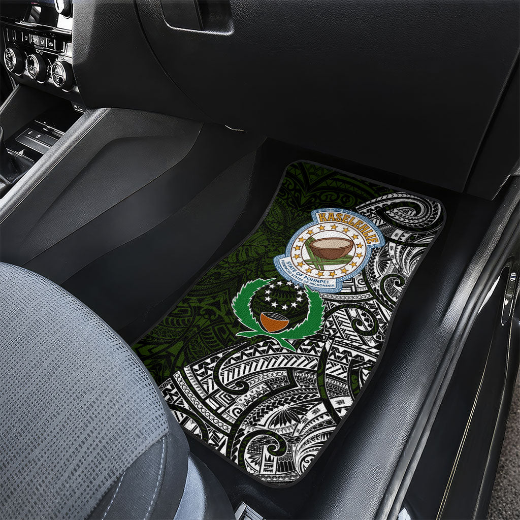 Pohnpei Federated States Of Micronesia Car Mats Polynesian Tribal Heritage Art With Kaselehlie State Seal