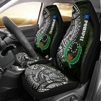 Pohnpei Federated States Of Micronesia Car Seat Cover Polynesian Tribal Heritage Art With Kaselehlie State Seal