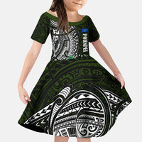 Pohnpei Federated States Of Micronesia Family Matching Long Sleeve Bodycon Dress and Hawaiian Shirt Polynesian Tribal Heritage Art With Kaselehlie State Seal
