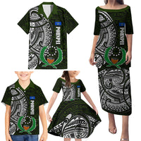 Pohnpei Federated States Of Micronesia Family Matching Puletasi and Hawaiian Shirt Polynesian Tribal Heritage Art With Kaselehlie State Seal TS04 - Polynesian Pride