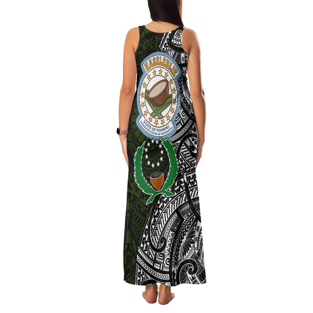 Pohnpei Federated States Of Micronesia Family Matching Tank Maxi Dress and Hawaiian Shirt Polynesian Tribal Heritage Art With Kaselehlie State Seal