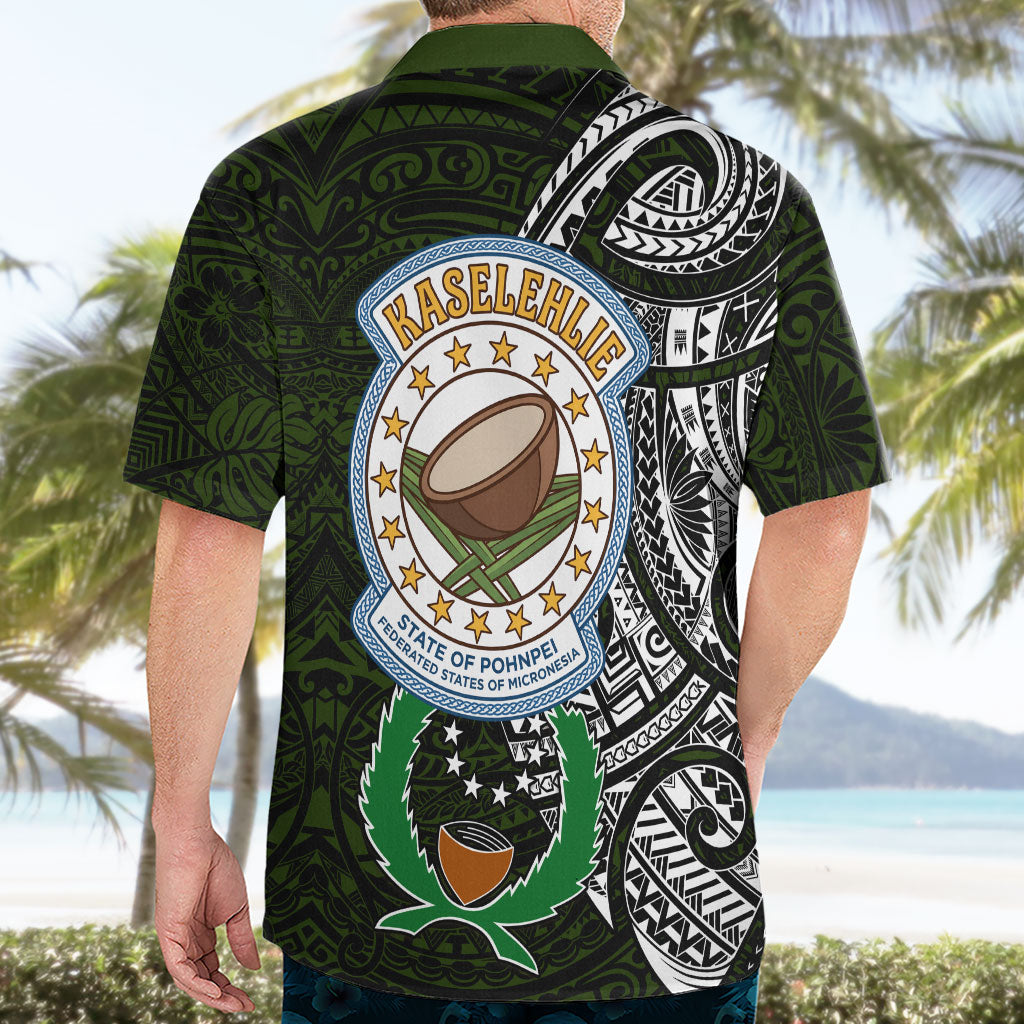 Pohnpei Federated States Of Micronesia Hawaiian Shirt Polynesian Tribal Heritage Art With Kaselehlie State Seal