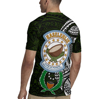 Pohnpei Federated States Of Micronesia Rugby Jersey Polynesian Tribal Heritage Art With Kaselehlie State Seal