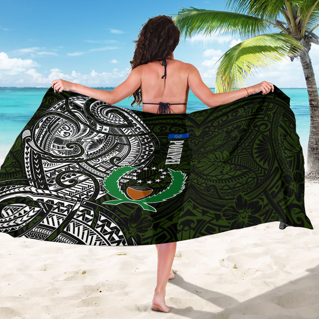 Pohnpei Federated States Of Micronesia Sarong Polynesian Tribal Heritage Art With Kaselehlie State Seal