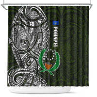 Pohnpei Federated States Of Micronesia Shower Curtain Polynesian Tribal Heritage Art With Kaselehlie State Seal