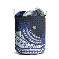 Northern Mariana Islands Saipan Laundry Basket Polynesian Tribal Pattern - Commonwealth Seal Art