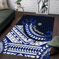Northern Mariana Islands Saipan Area Rug Polynesian Tribal Pattern - Commonwealth Seal Art