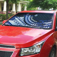 Northern Mariana Islands Saipan Auto Sun Shade Polynesian Tribal Pattern - Commonwealth Seal Art