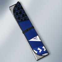 Northern Mariana Islands Saipan Auto Sun Shade Polynesian Tribal Pattern - Commonwealth Seal Art