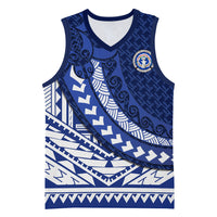 Northern Mariana Islands Saipan Basketball Jersey Polynesian Tribal Pattern - Commonwealth Seal Art