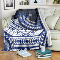 Northern Mariana Islands Saipan Blanket Polynesian Tribal Pattern - Commonwealth Seal Art