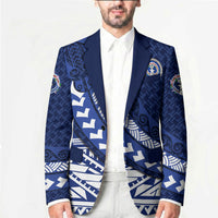 Northern Mariana Islands Saipan Blazer Polynesian Tribal Pattern - Commonwealth Seal Art