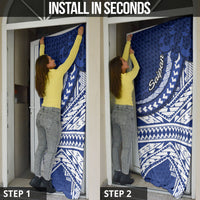 Northern Mariana Islands Saipan Door Cover Polynesian Tribal Pattern - Commonwealth Seal Art