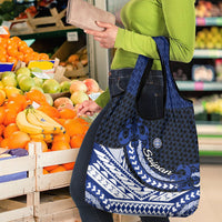 Northern Mariana Islands Saipan Grocery Bag Polynesian Tribal Pattern - Commonwealth Seal Art