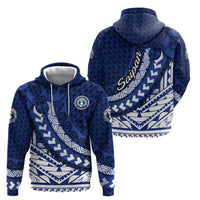 Northern Mariana Islands Saipan Hoodie Polynesian Tribal Pattern - Commonwealth Seal Art