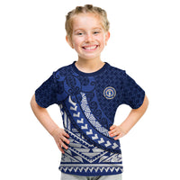 Northern Mariana Islands Saipan Kid T Shirt Polynesian Tribal Pattern - Commonwealth Seal Art