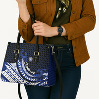 Northern Mariana Islands Saipan Leather Bag Polynesian Tribal Pattern - Commonwealth Seal Art