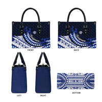Northern Mariana Islands Saipan Leather Bag Polynesian Tribal Pattern - Commonwealth Seal Art
