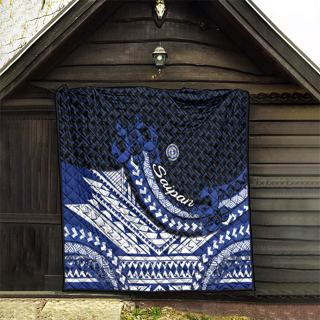 Northern Mariana Islands Saipan Quilt Polynesian Tribal Pattern - Commonwealth Seal Art