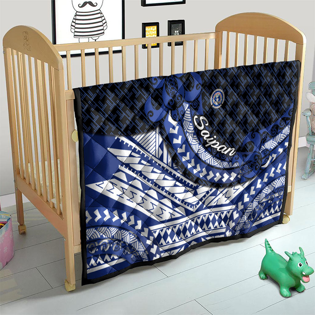 Northern Mariana Islands Saipan Quilt Polynesian Tribal Pattern - Commonwealth Seal Art