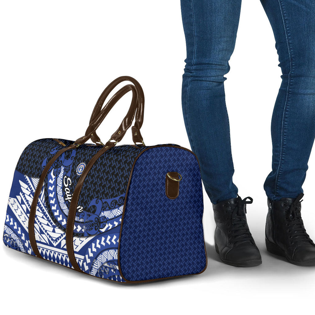 Northern Mariana Islands Saipan Travel Bag Polynesian Tribal Pattern - Commonwealth Seal Art