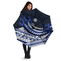 Northern Mariana Islands Saipan Umbrella Polynesian Tribal Pattern - Commonwealth Seal Art