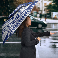 Northern Mariana Islands Saipan Umbrella Polynesian Tribal Pattern - Commonwealth Seal Art
