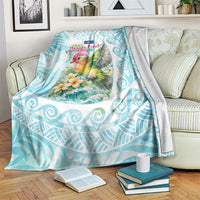 Saipan CMNI Blanket Polynesian Northern Mariana Islands Fruit Dove Watercolor