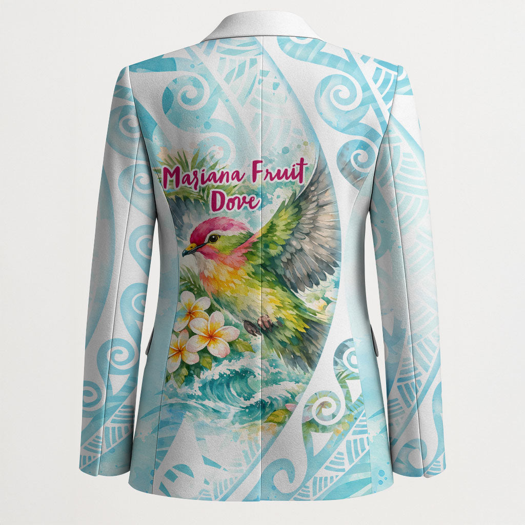 Saipan CMNI Blazer Polynesian Northern Mariana Islands Fruit Dove Watercolor