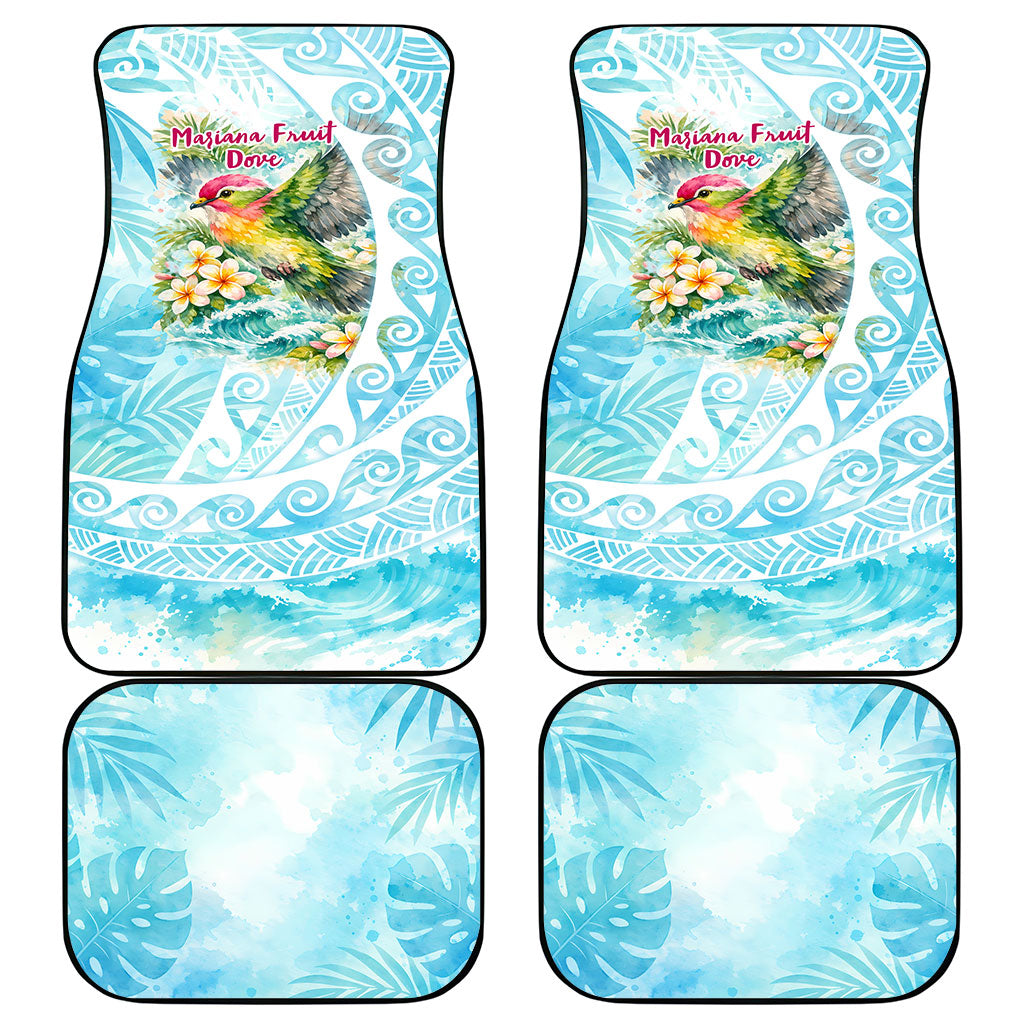 Saipan CMNI Car Mats Polynesian Northern Mariana Islands Fruit Dove Watercolor