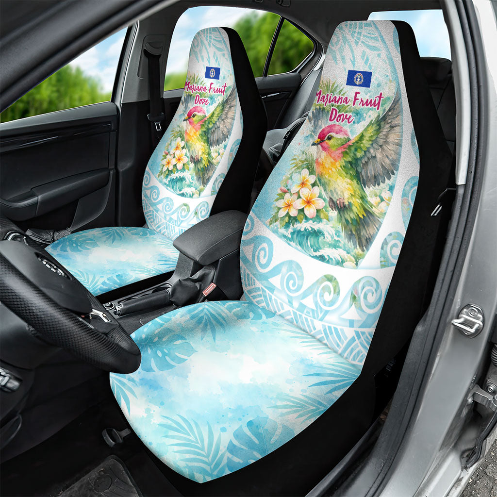 Saipan CMNI Car Seat Cover Polynesian Northern Mariana Islands Fruit Dove Watercolor