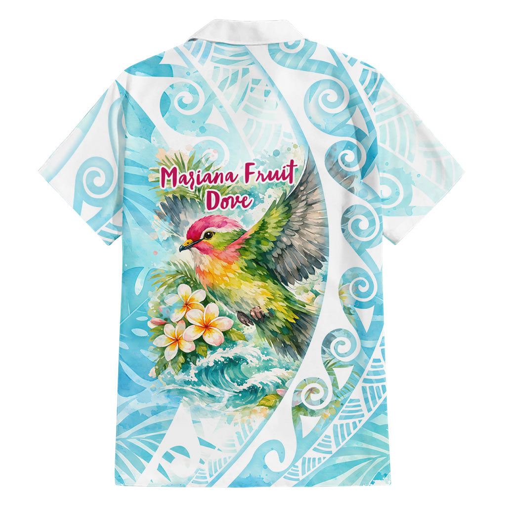 Saipan CMNI Family Matching Summer Maxi Dress and Hawaiian Shirt Polynesian Northern Mariana Islands Fruit Dove Watercolor TS04 - Polynesian Pride