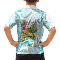 Saipan CMNI Family Matching Tank Maxi Dress and Hawaiian Shirt Polynesian Northern Mariana Islands Fruit Dove Watercolor TS04 - Polynesian Pride