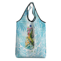 Saipan CMNI Grocery Bag Polynesian Northern Mariana Islands Fruit Dove Watercolor