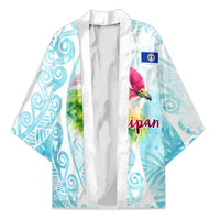 Saipan CMNI Kimono Polynesian Northern Mariana Islands Fruit Dove Watercolor