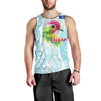 Saipan CMNI Men Tank Top Polynesian Northern Mariana Islands Fruit Dove Watercolor