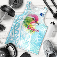 Saipan CMNI Men Tank Top Polynesian Northern Mariana Islands Fruit Dove Watercolor