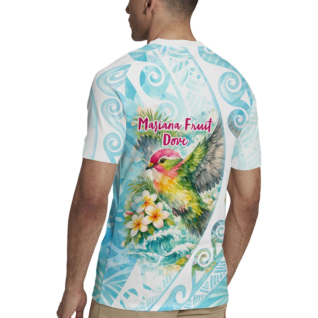 Saipan CMNI Rugby Jersey Polynesian Northern Mariana Islands Fruit Dove Watercolor